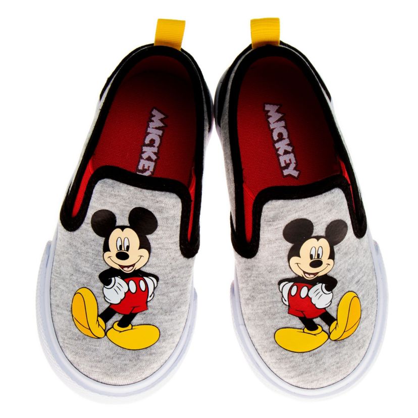 Mickey Mouse Toddler Boys Slip On Canvas Sneakers