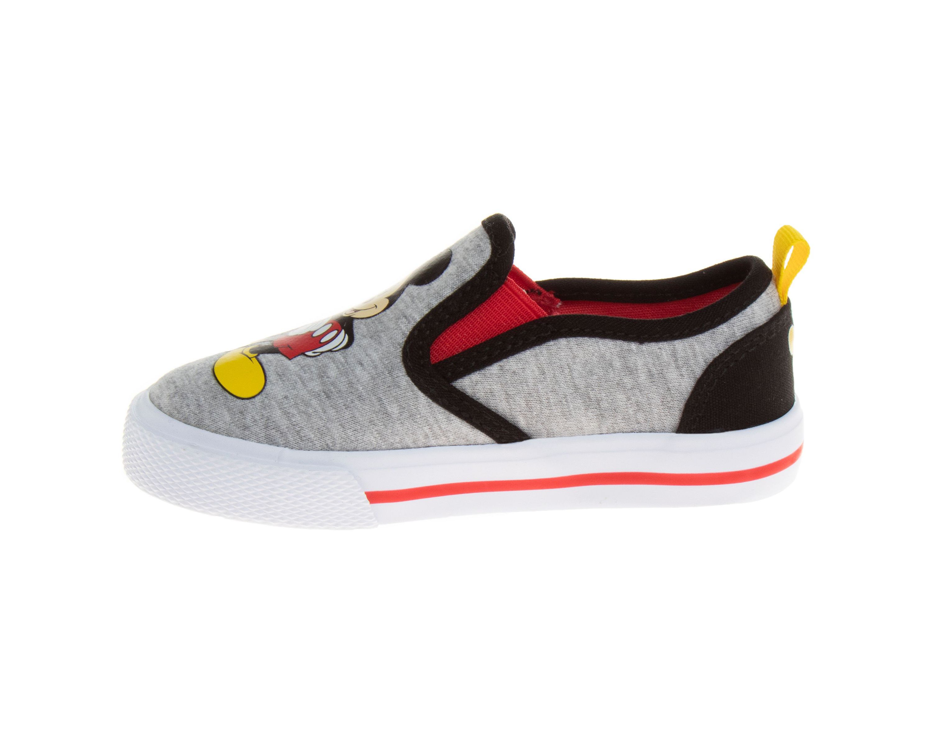 Mickey Mouse Toddler Boys Slip On Canvas Sneakers