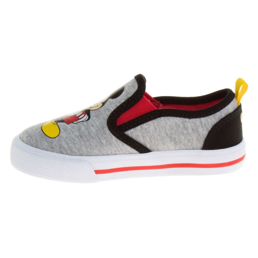 Mickey Mouse Toddler Boys Slip On Canvas Sneakers