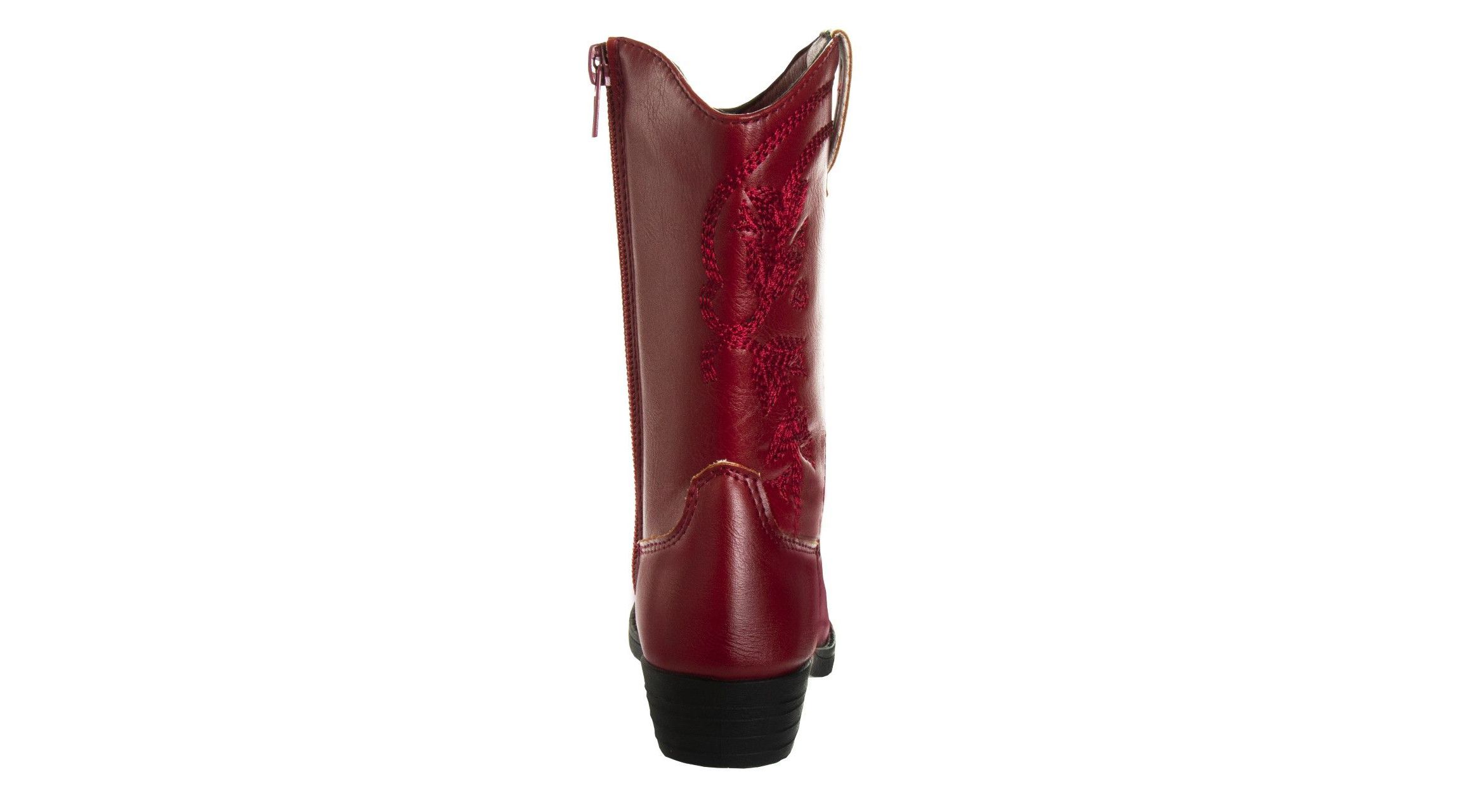 Girls zip up boot with heel