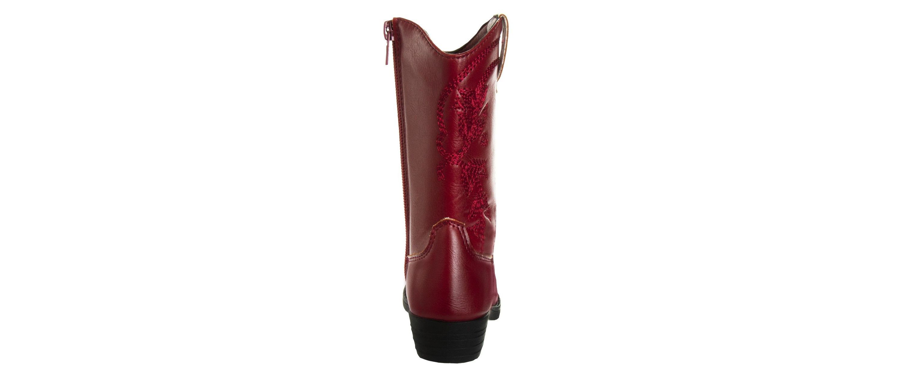 Girls zip up boot with heel
