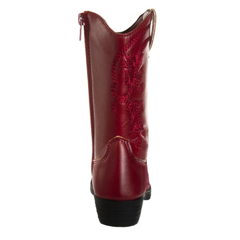 Girls zip up boot with heel