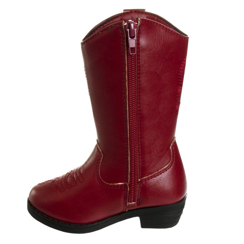 Girls zip up boot with heel
