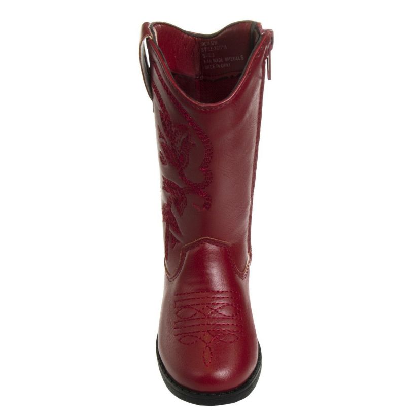 Girls zip up boot with heel