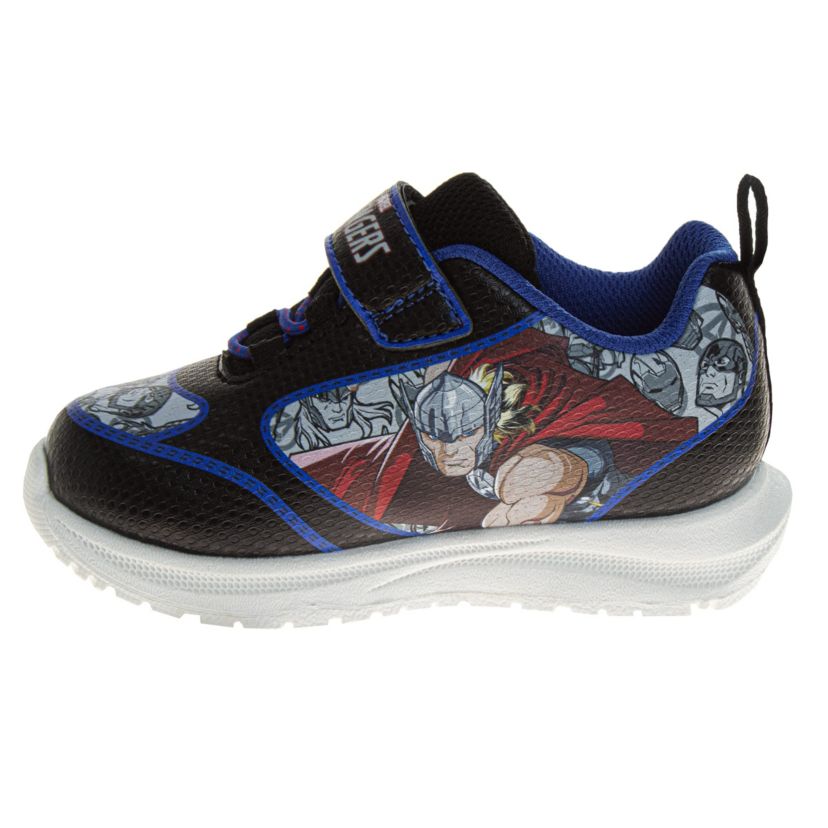 Marvel Avengers, Iron Man, Captain America Boys Light Up Sneakers. (Toddler/Little Kids)