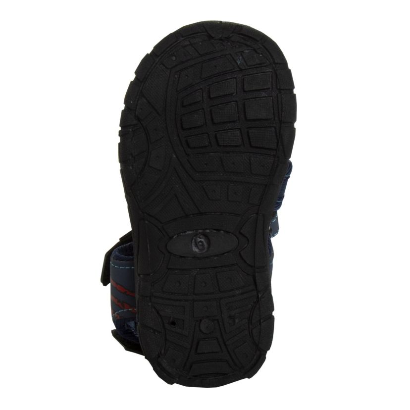 Rugged Bear Boys Mighty Dinosaur Hook and Loop Closed Toe Sport Sandals. (Toddler/Little Kids).