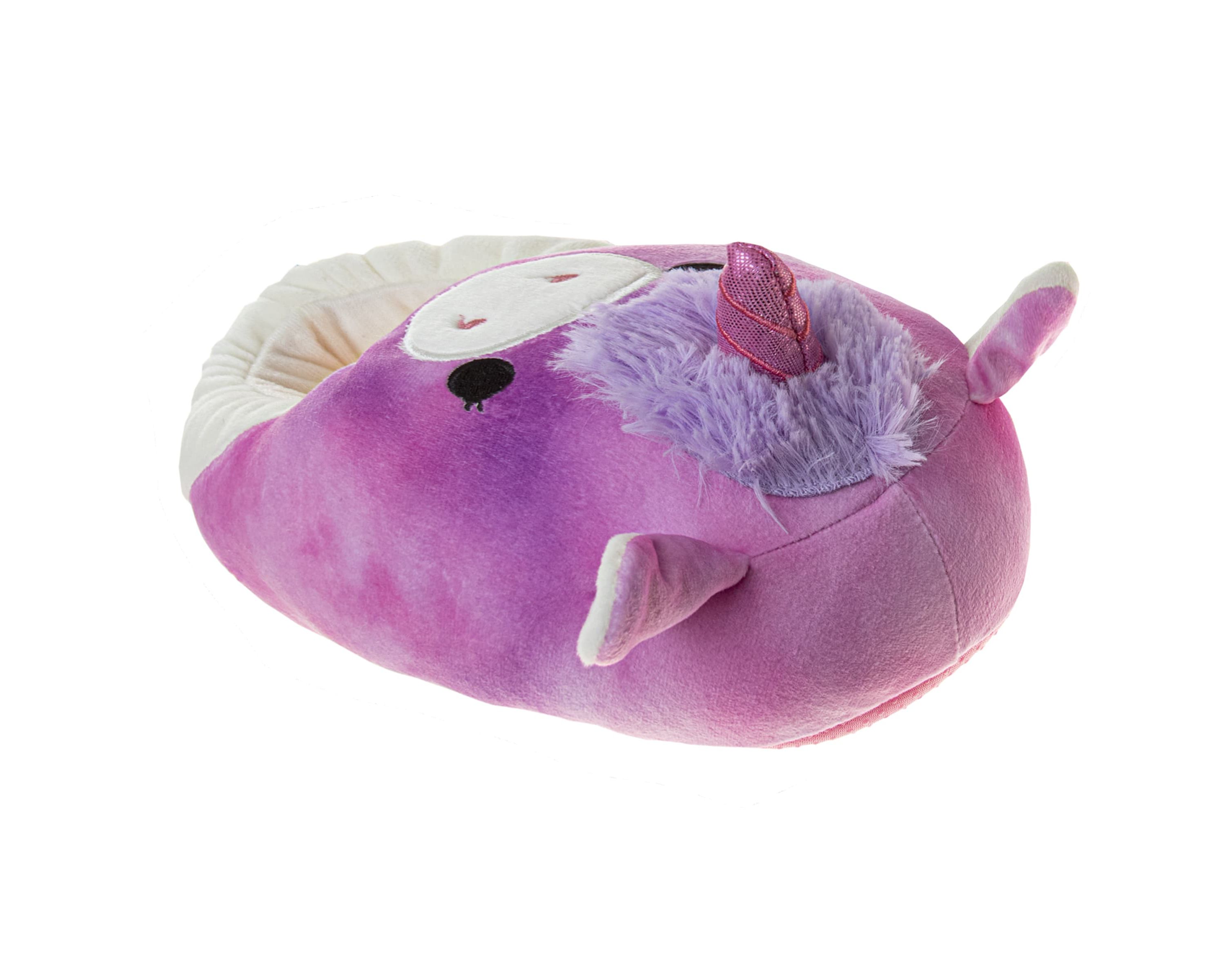 Squishmallow Lola the Unicorn  Dual Sizes Girls Slippers. (Little Kids)