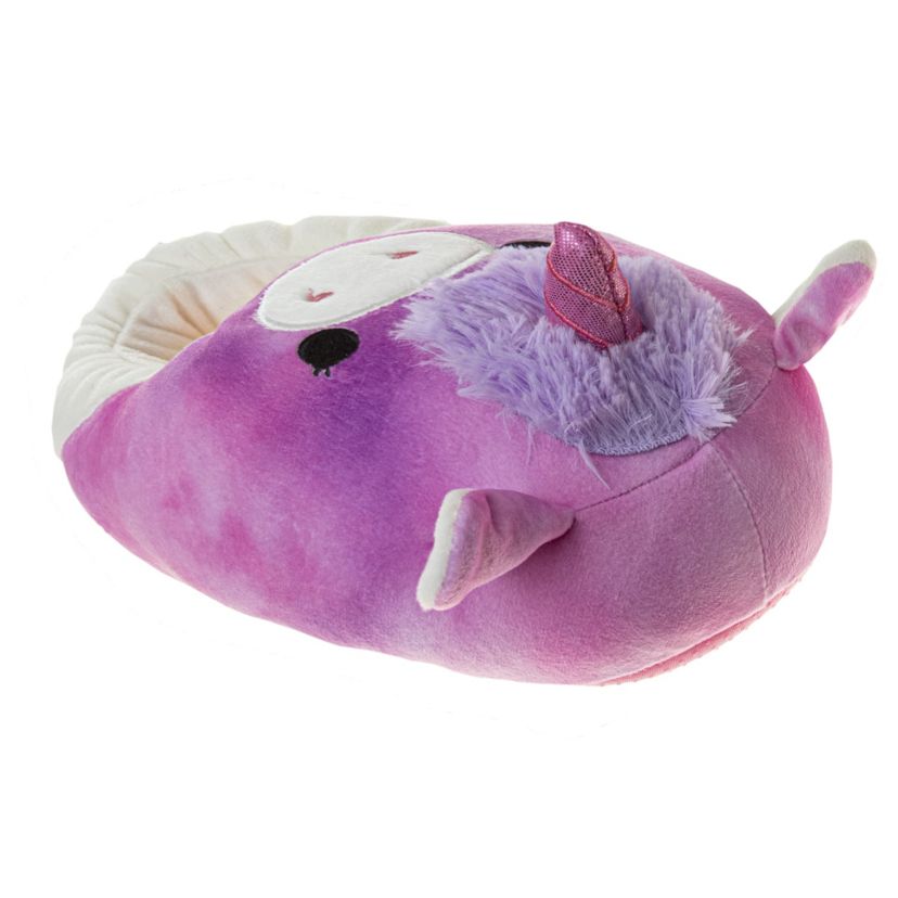 Squishmallow Lola the Unicorn  Dual Sizes Girls Slippers. (Little Kids)
