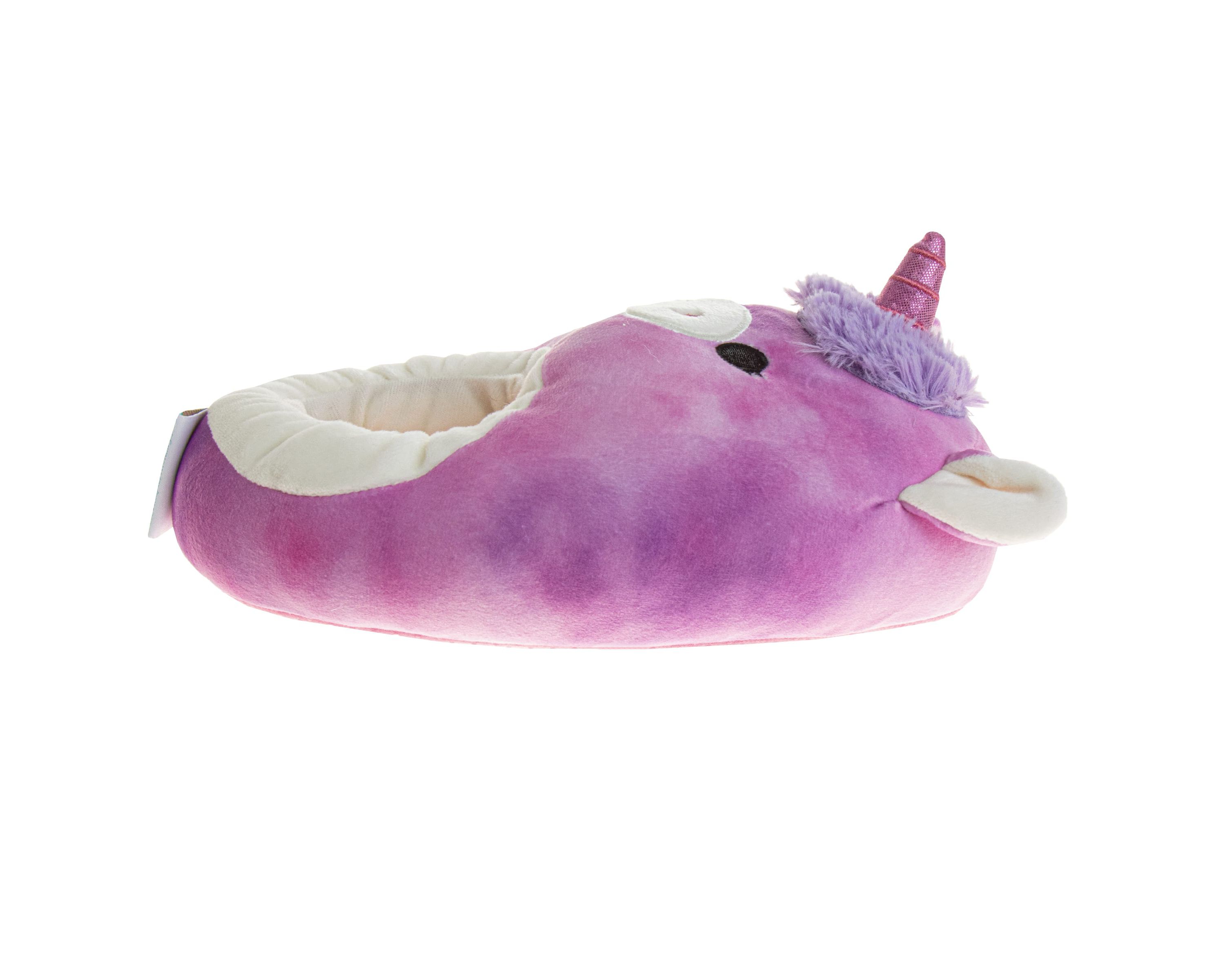Squishmallow Lola the Unicorn  Dual Sizes Girls Slippers. (Little Kids)
