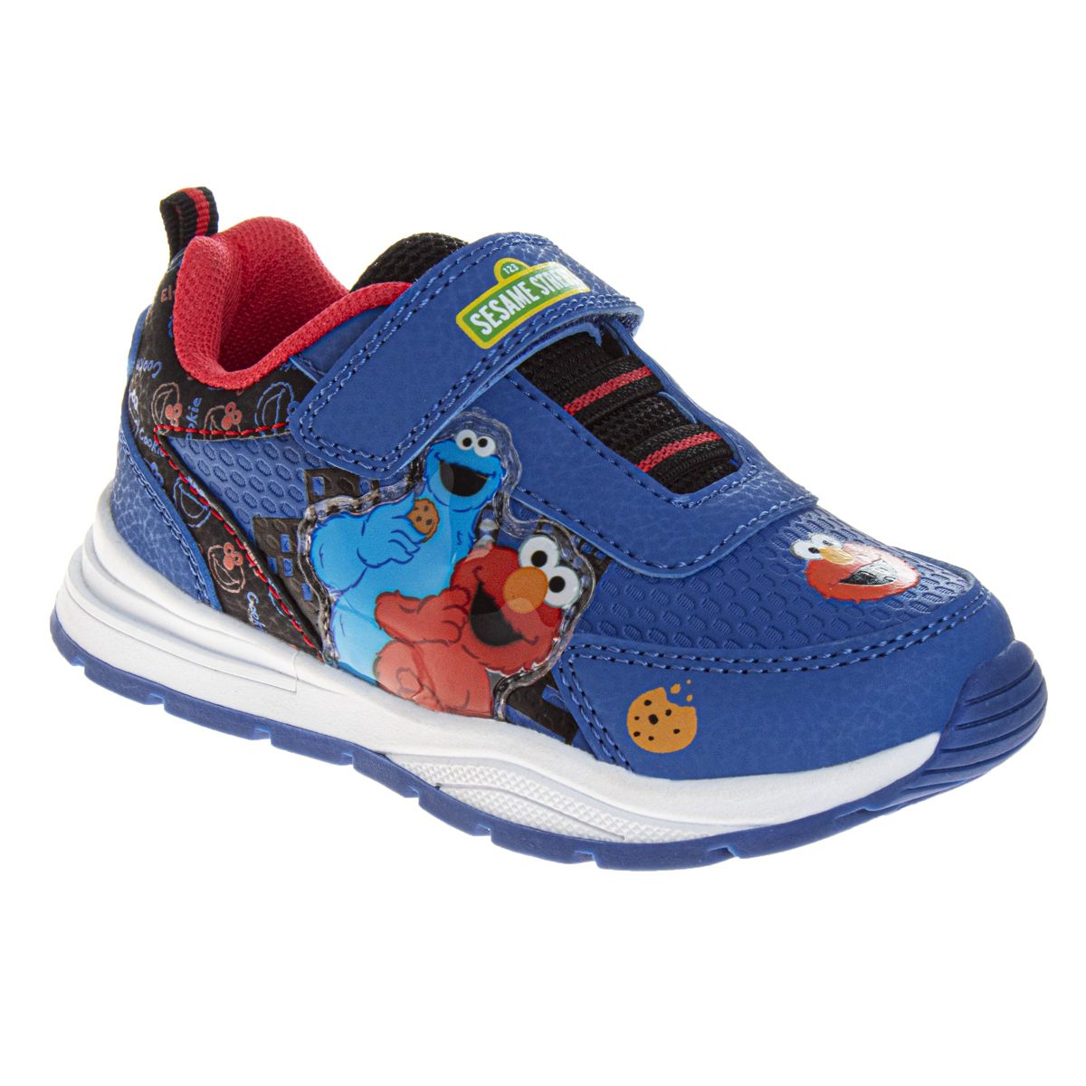 Sesame Street Kids Cookie and Elmo Hook and Loop Fashion Sneaker
