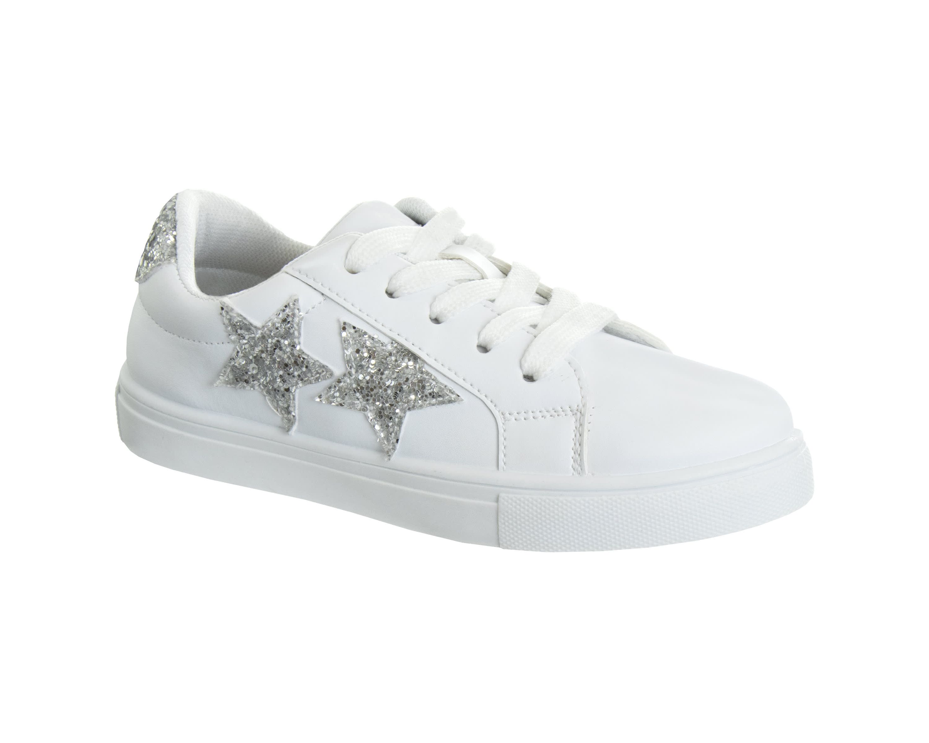 Kensie Girl Lace Up Girls Glittery Casual Sneakers. (Little Kids/Big Kids)