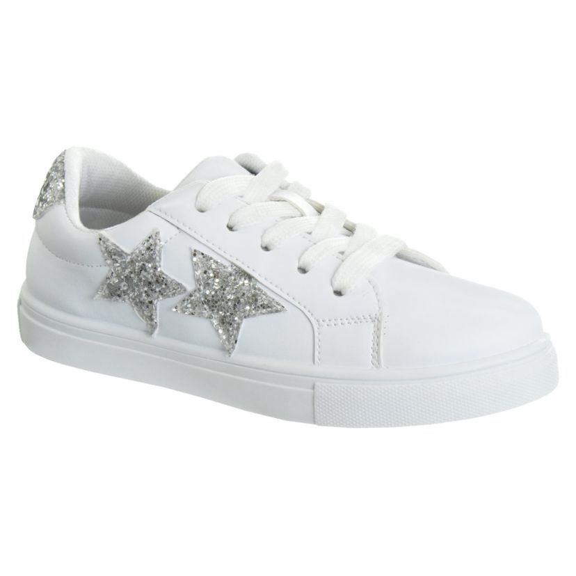 Kensie Girl Lace Up Girls Glittery Casual Sneakers. (Little Kids/Big Kids)