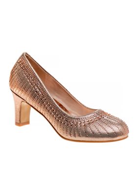 Belk rose store gold shoes