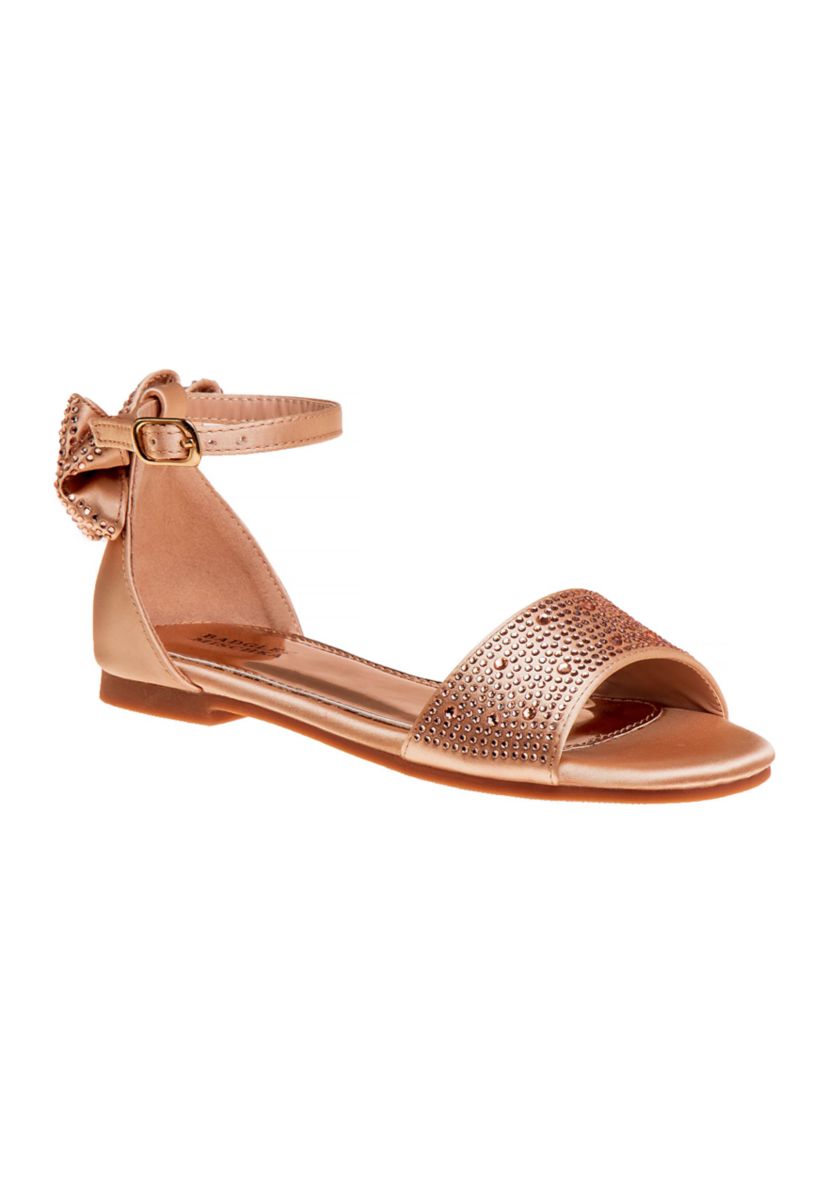 Girls Open Toe and Ankle Strap Buckle Flat Sandals