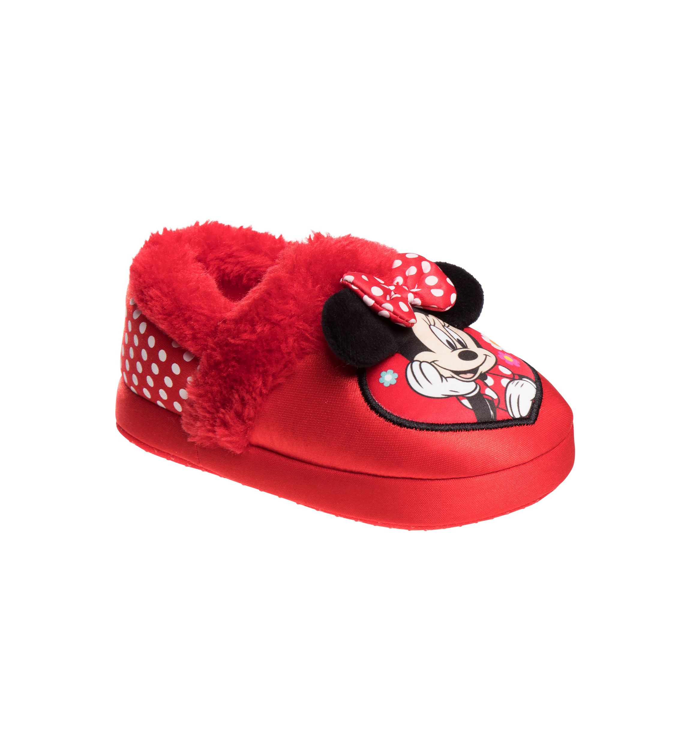Minnie Mouse Toddler  Dual Sizes Girls Minnie Slippers