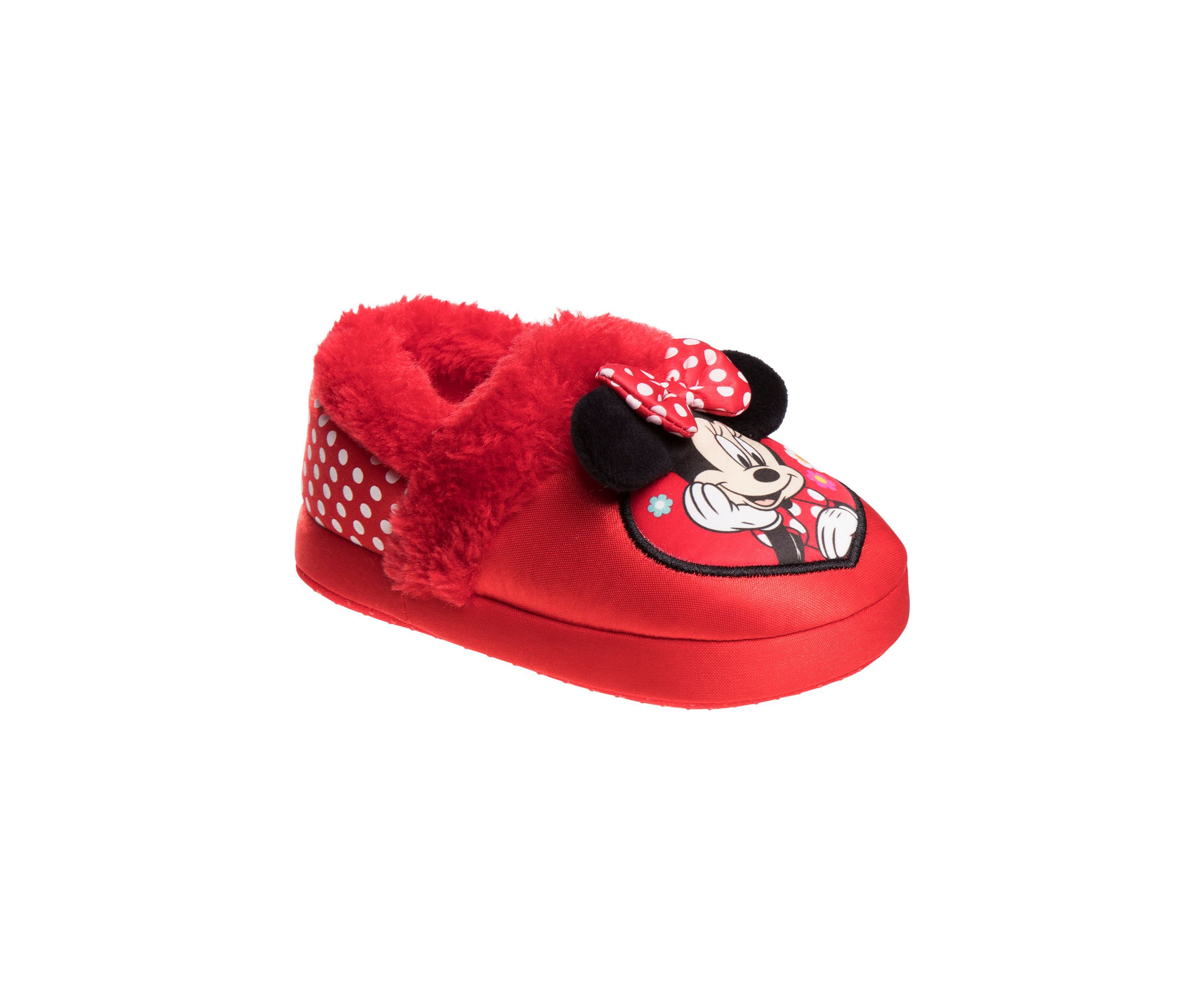 Minnie Mouse Toddler  Dual Sizes Girls Minnie Slippers