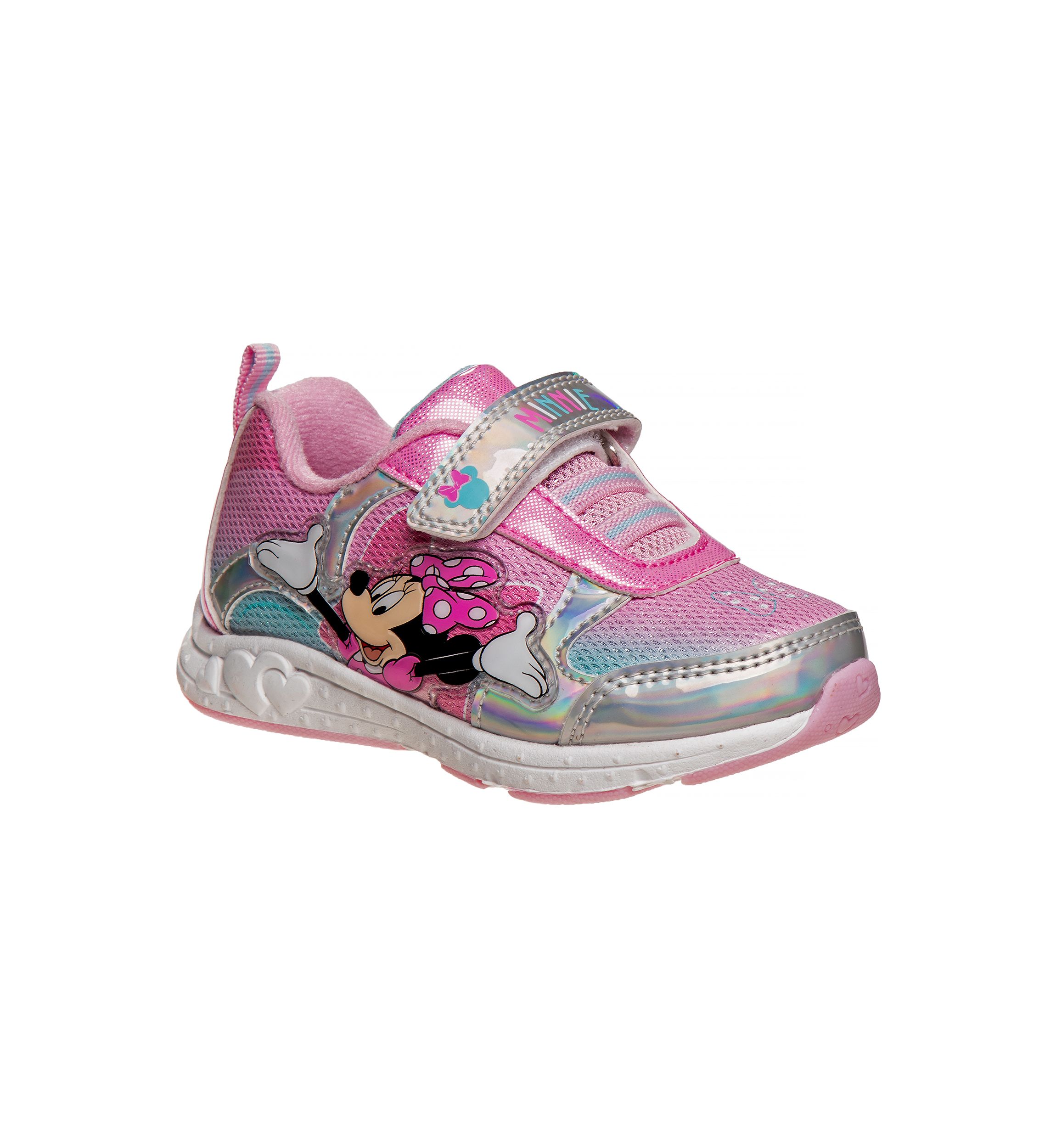 Minnie Mouse Girls Sneakers w/ one white light