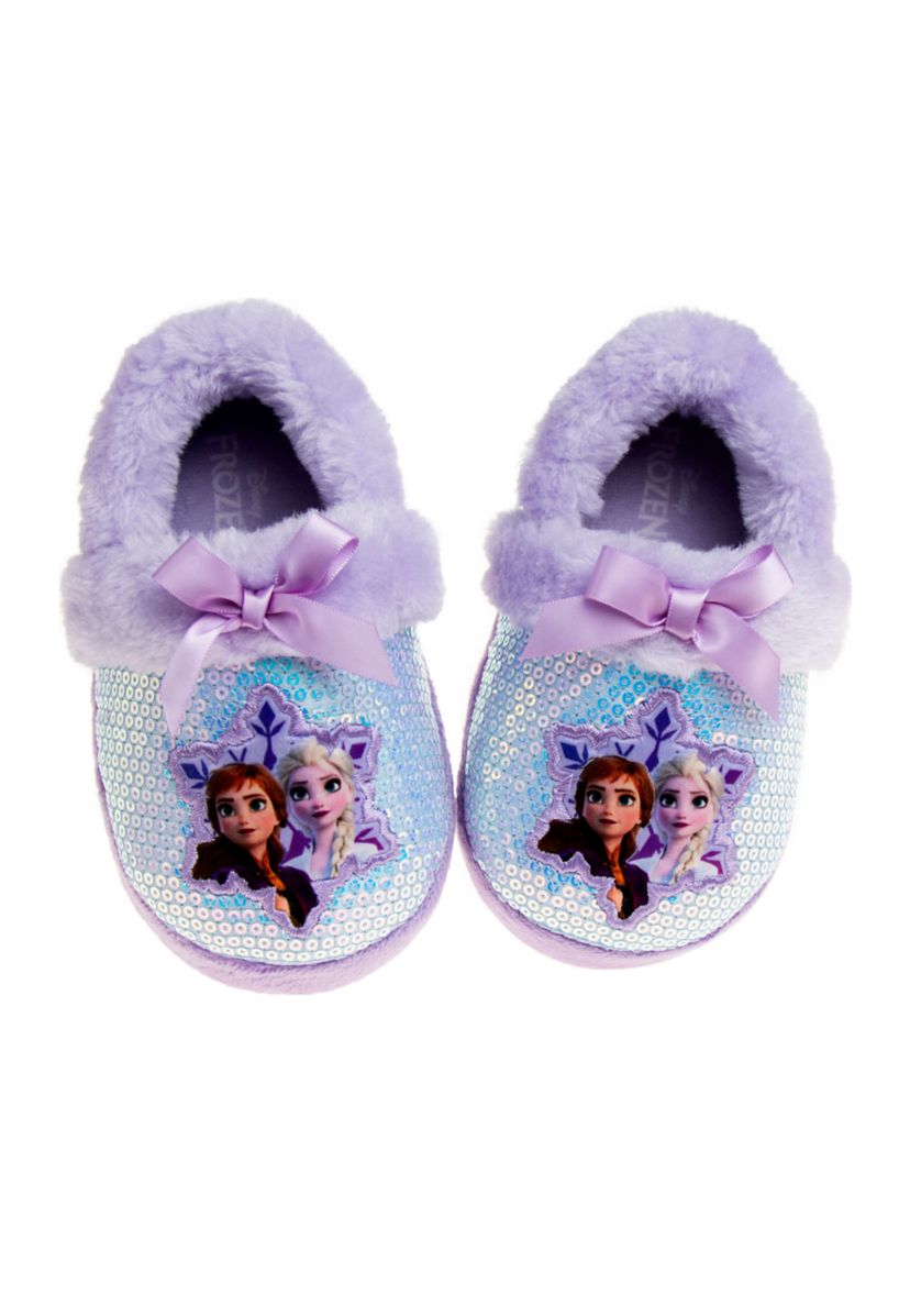 Frozen Anna and Elsa Girls Dual Sizes Slippers