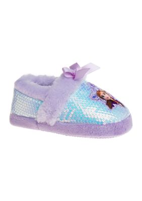 Frozen Anna and Elsa Girls Dual Sizes Slippers