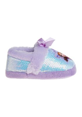 Frozen Anna and Elsa Girls Dual Sizes Slippers