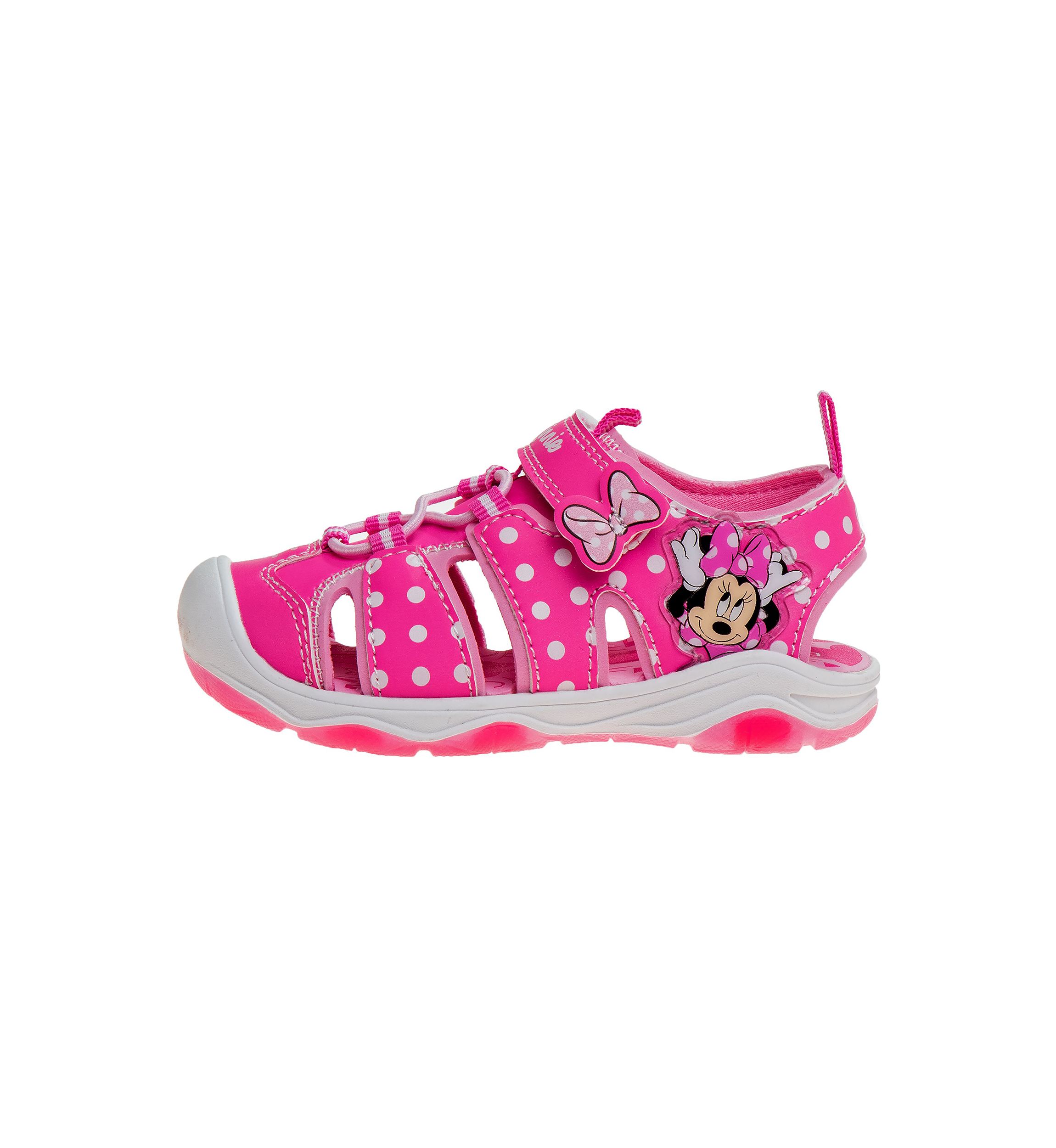 Girls Minnie Mouse hook and loop closed toe sport sandals
