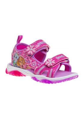 Nickelodeon Paw Patrol Double Hook and Loop Girls' Open Toe Sport Sandals