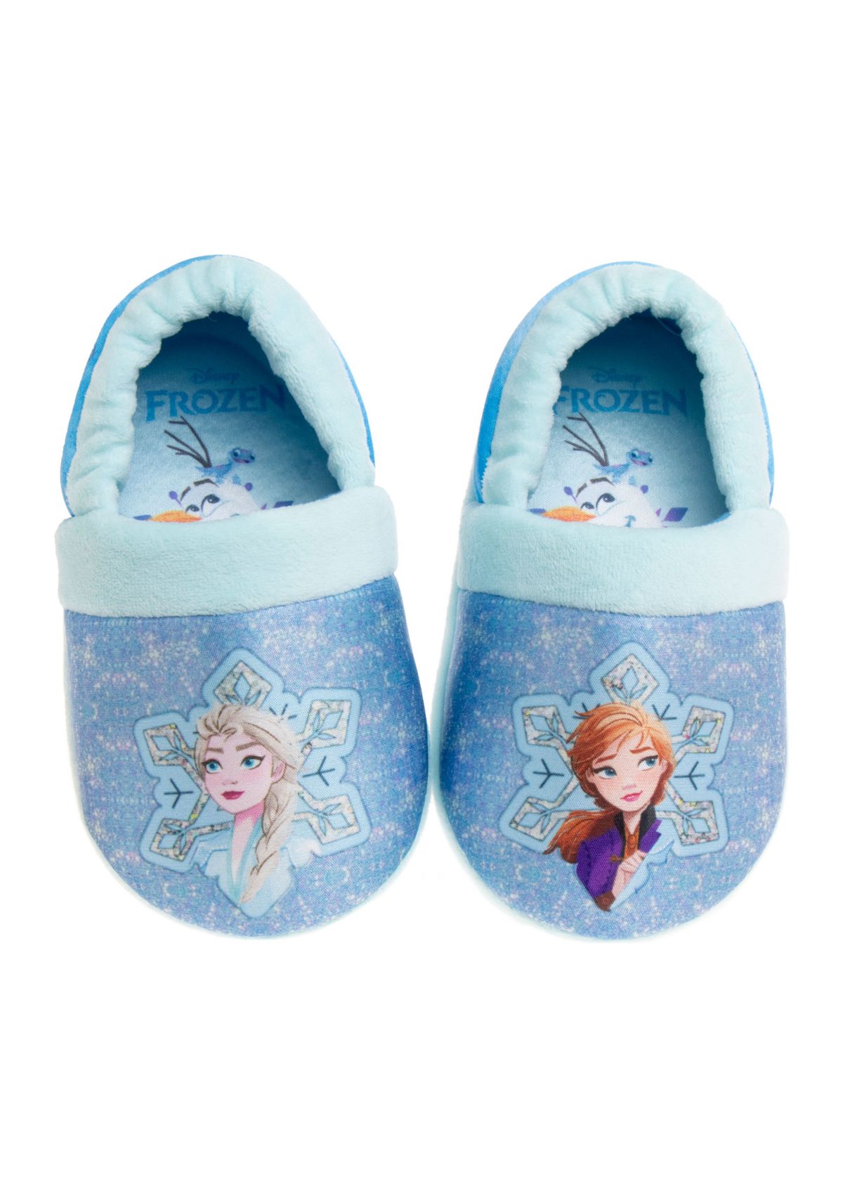 Frozen Anna, Elsa and Olaf Girls Dual Sizes Slippers