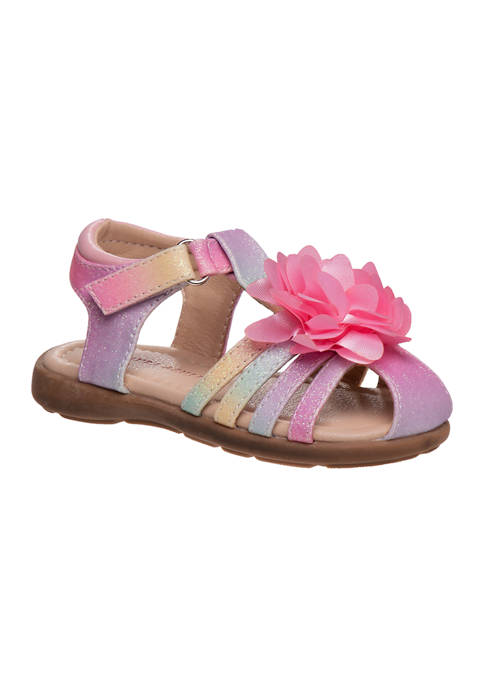 Laura Ashley Toddler Girls T-Strap Flat Sandals