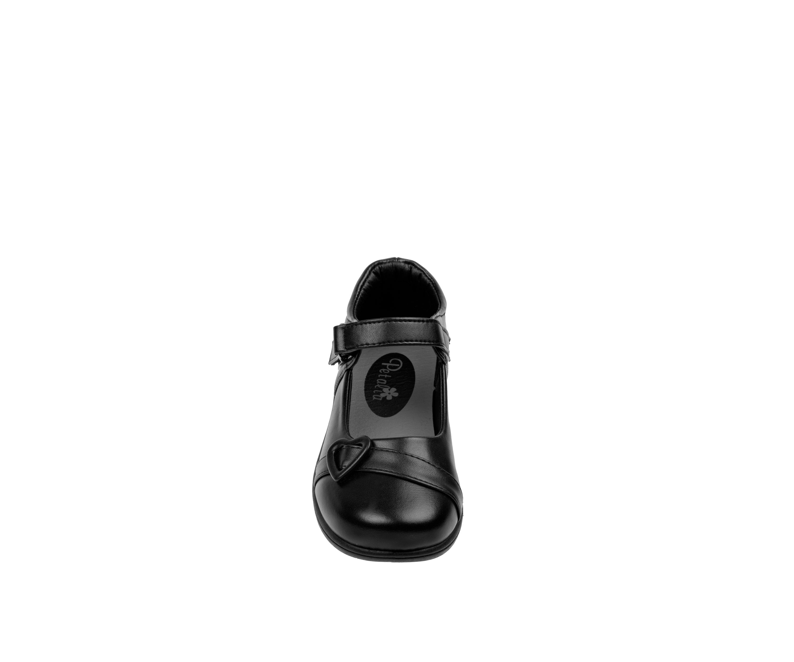 Toddler Girls Strapped Heart School Shoes