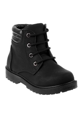 Rugged Bear Toddler Neutral Casual Boots, Black, 9M Little Kid