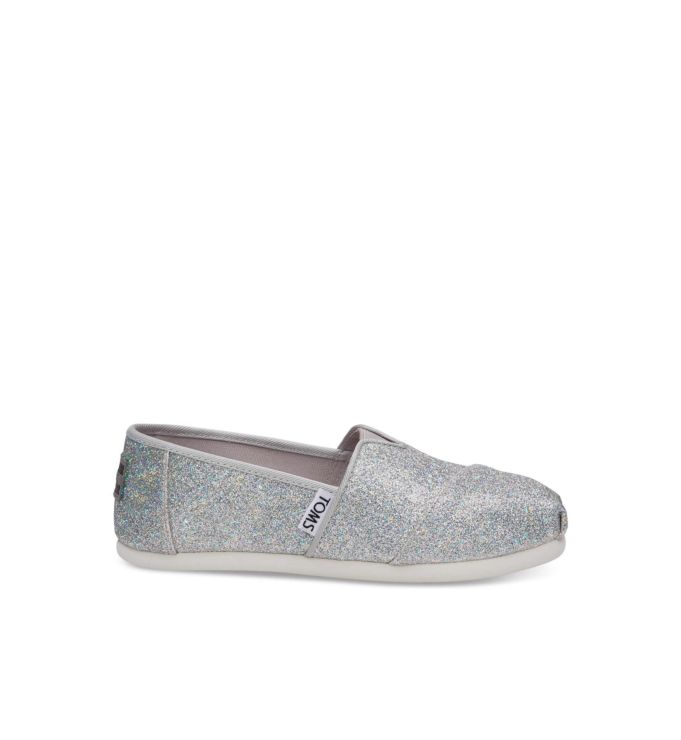 Girls Silver Iridescent Glimmer Shoes