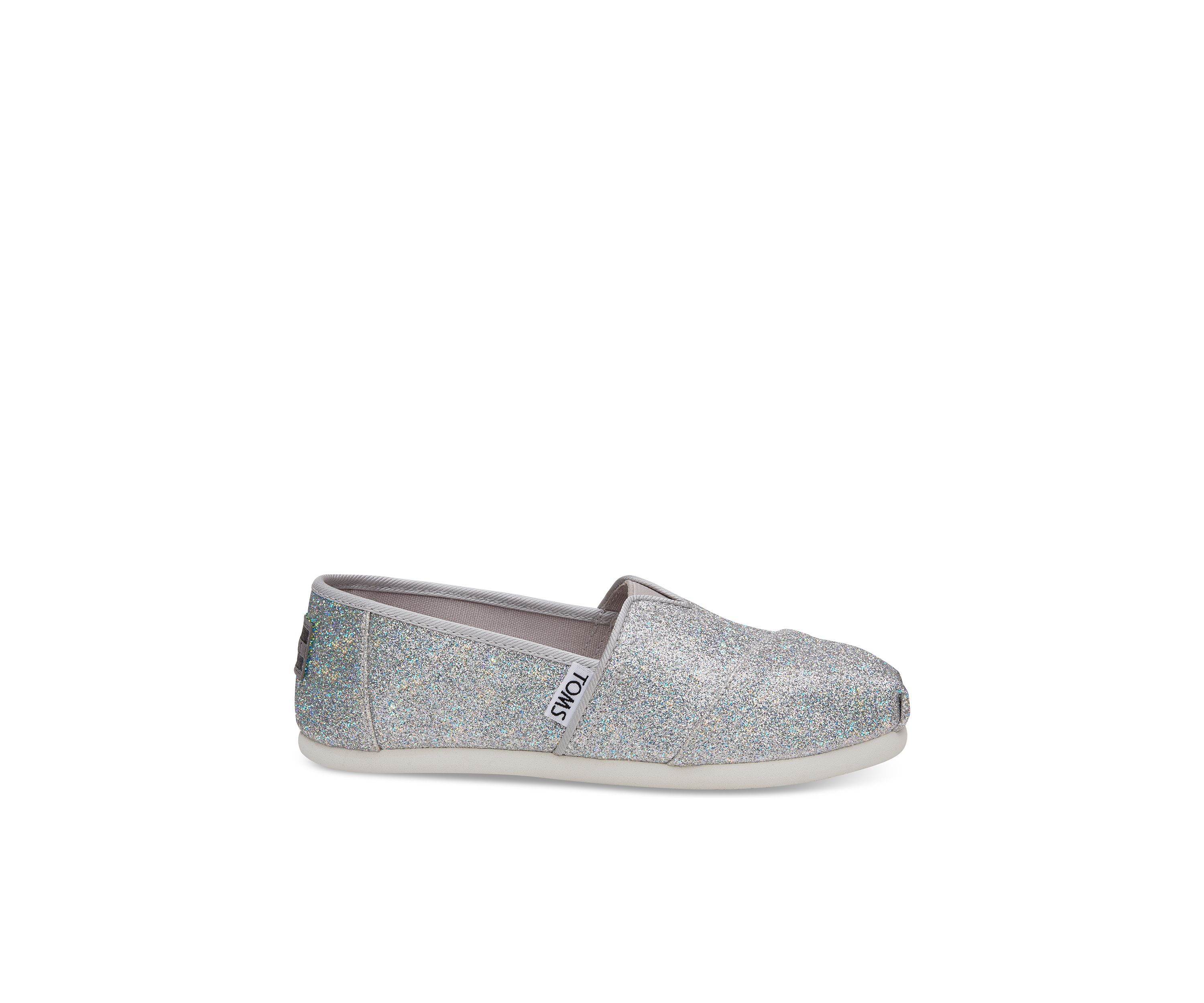Girls Silver Iridescent Glimmer Shoes