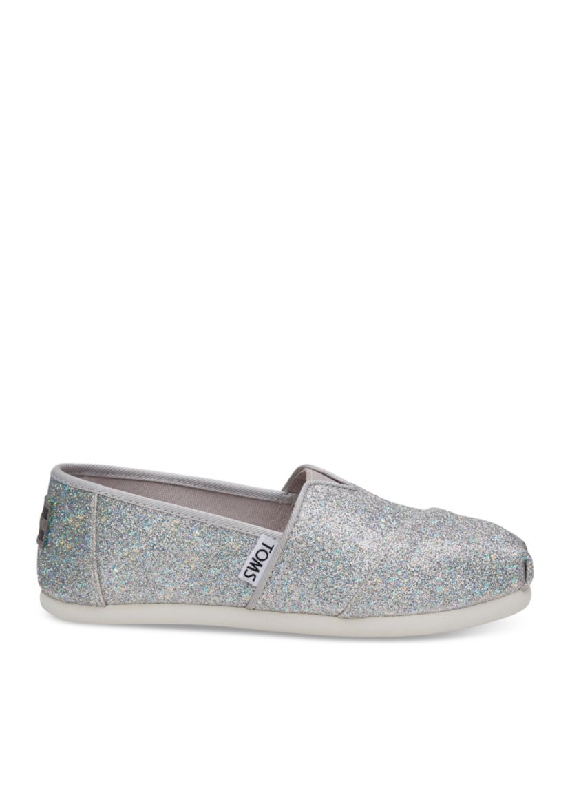 Girls Silver Iridescent Glimmer Shoes