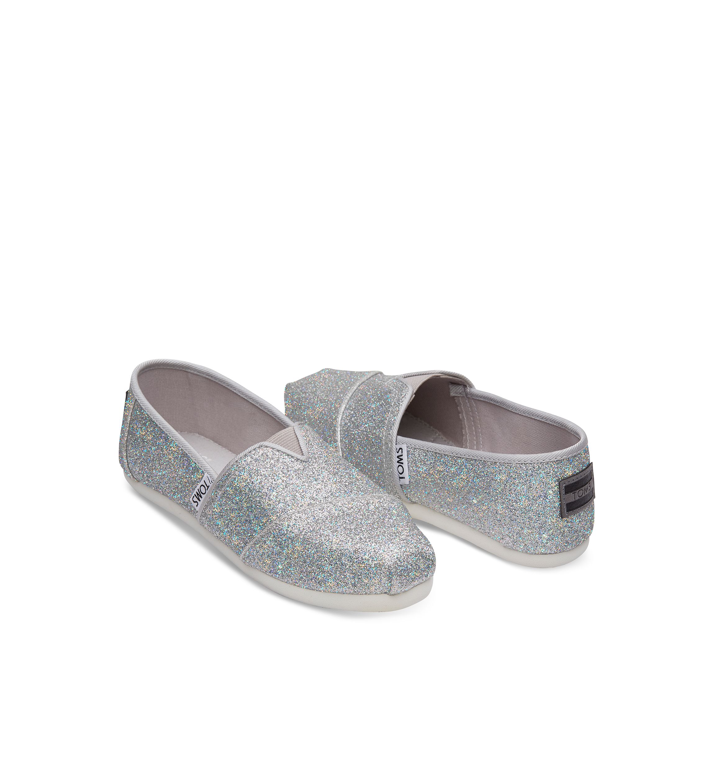 Girls Silver Iridescent Glimmer Shoes