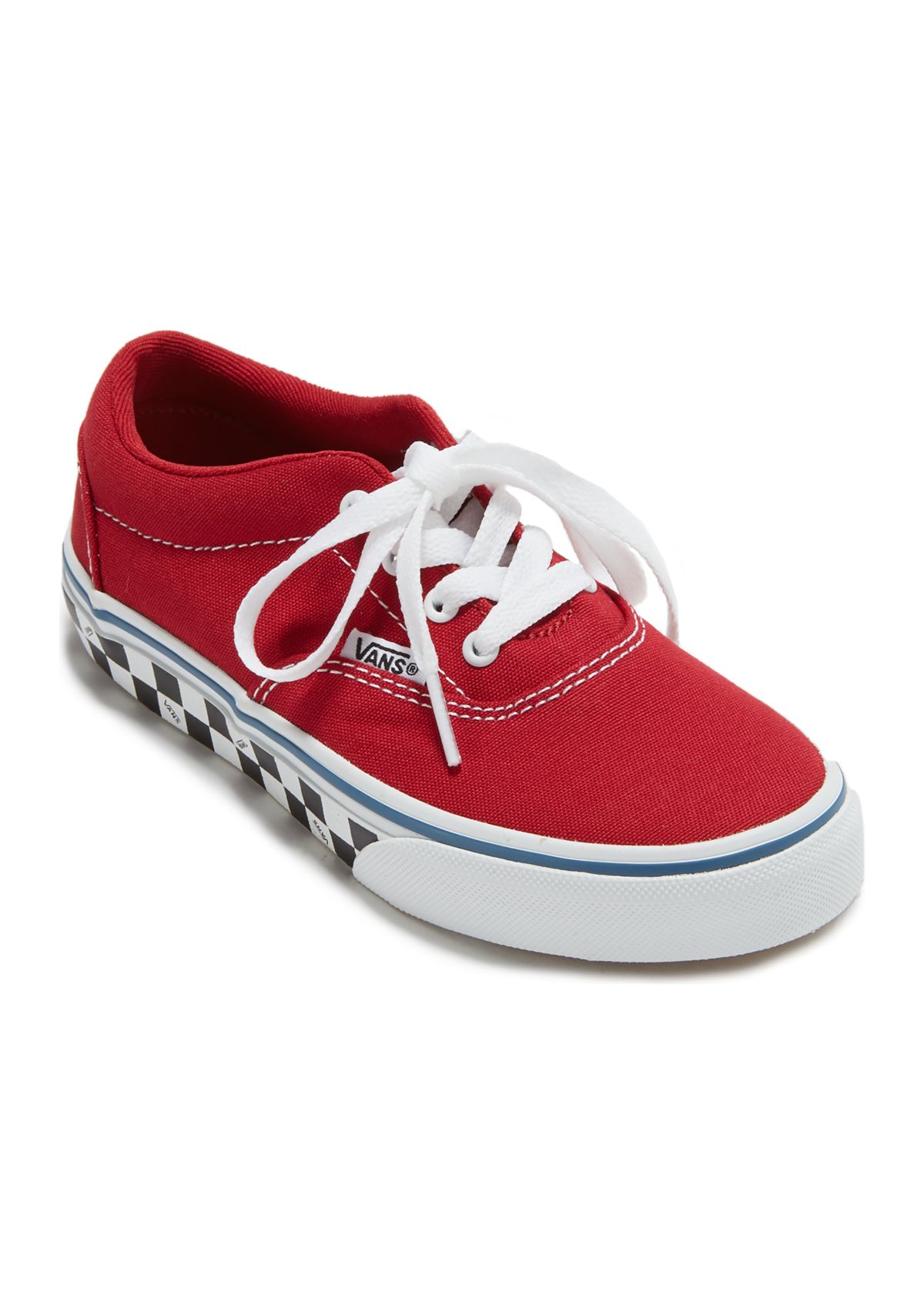 Youth Girls Doheny Red Check Sidewall Sneakerd