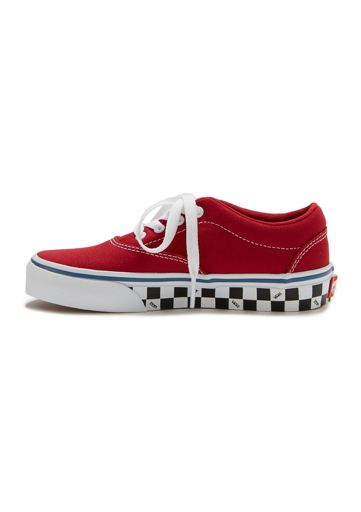 Youth Girls Doheny Red Check Sidewall Sneakerd