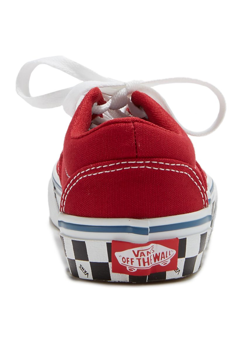 Youth Girls Doheny Red Check Sidewall Sneakerd