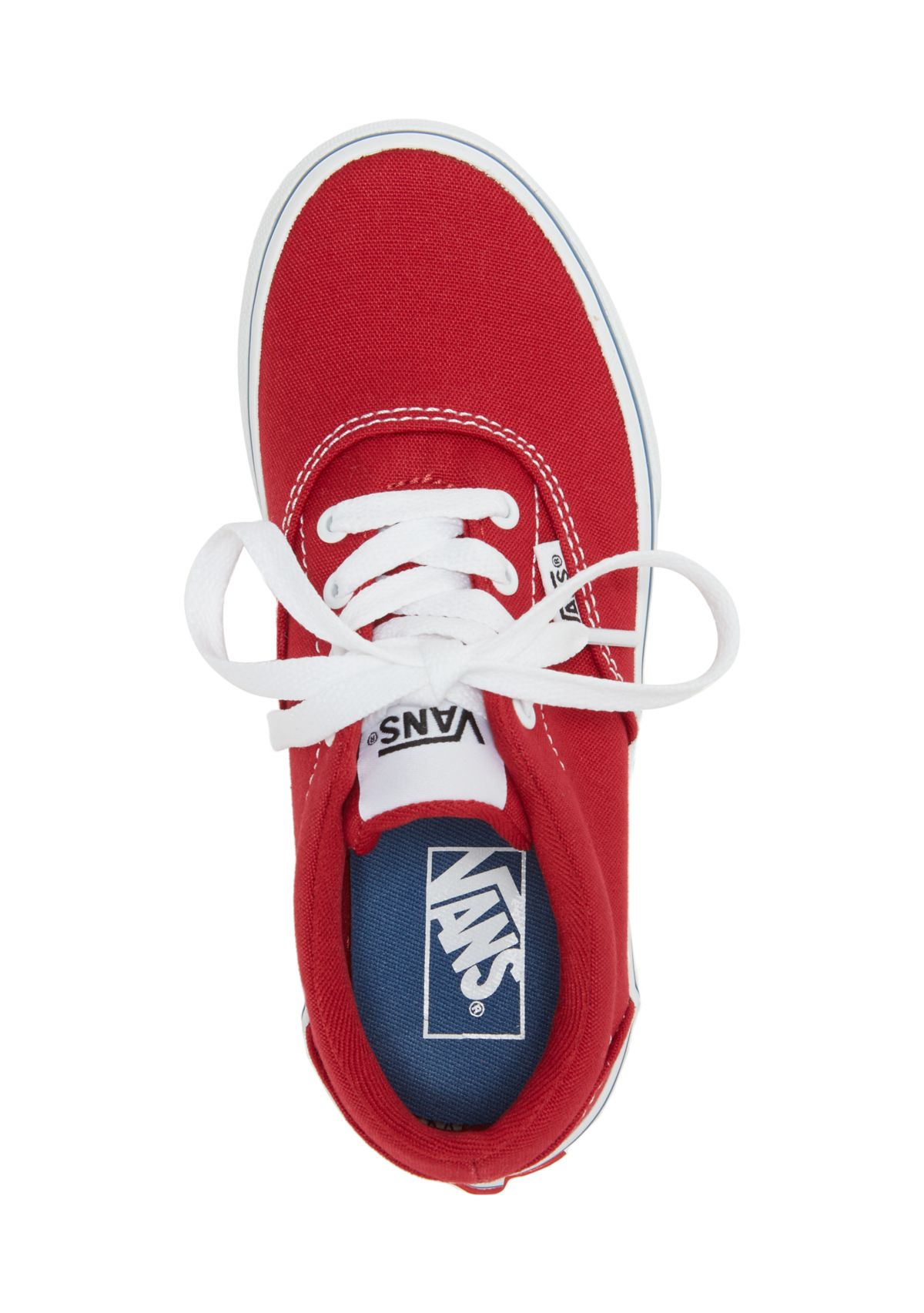 Youth Girls Doheny Red Check Sidewall Sneakerd
