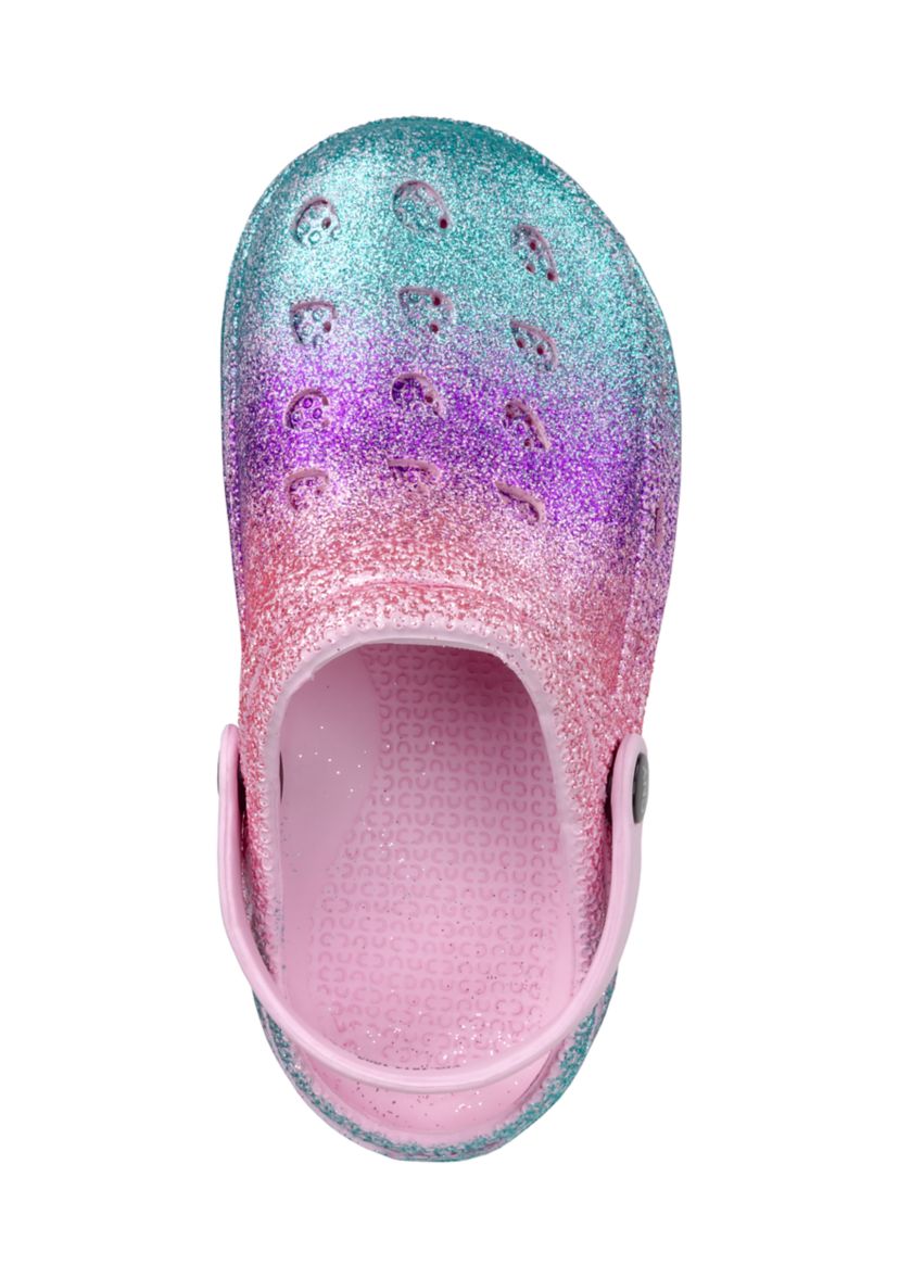 Youth Girls Glitter Ombré Clogs