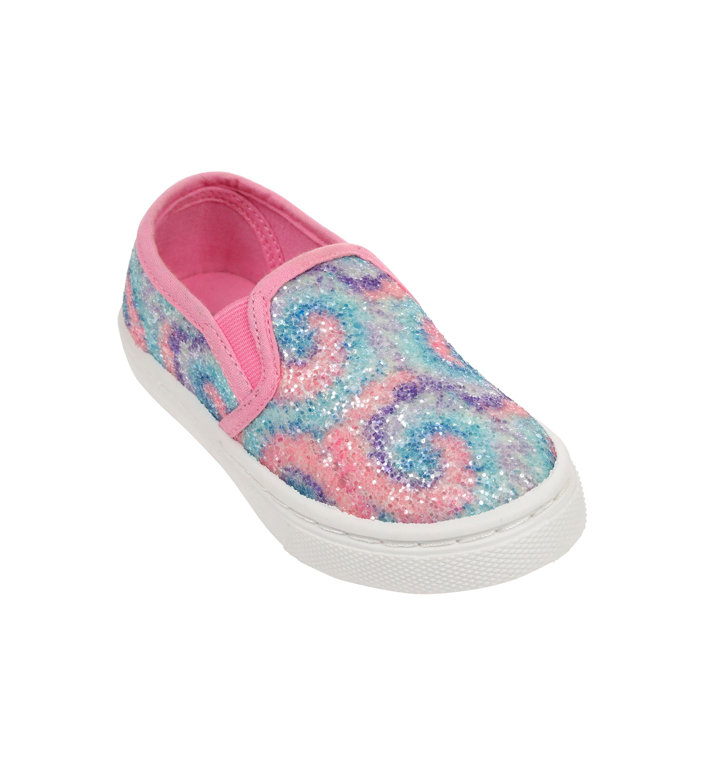 Toddler Girls Tie Dye Glitter Slip On Sneakers