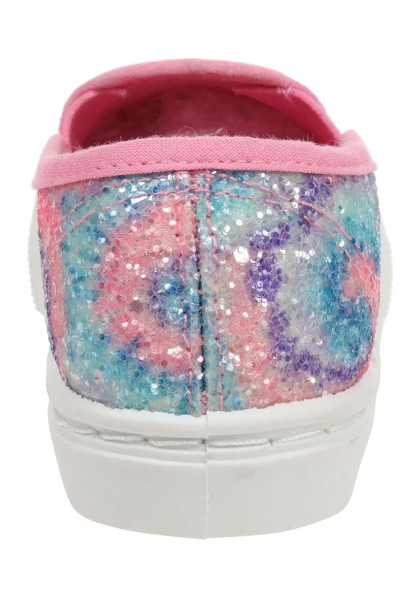Toddler Girls Tie Dye Glitter Slip On Sneakers