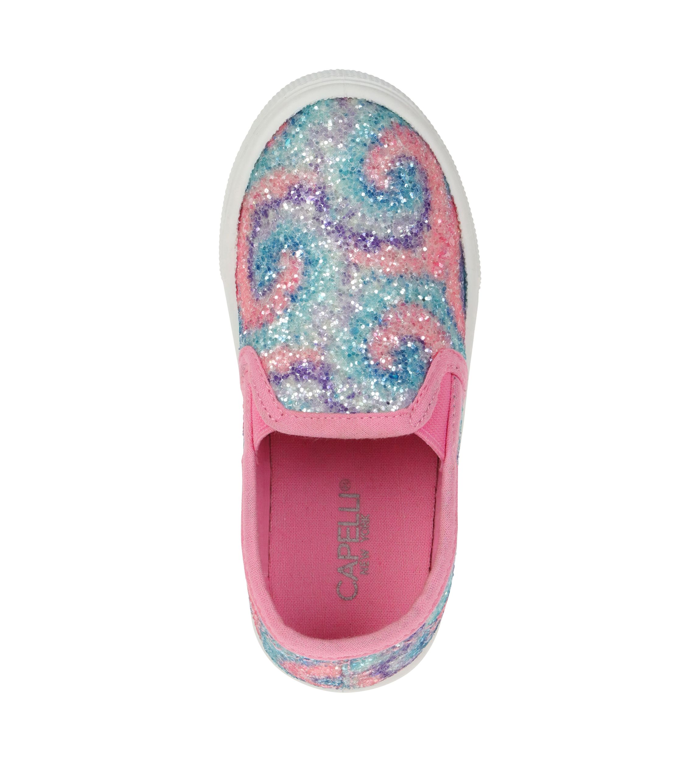 Toddler Girls Tie Dye Glitter Slip On Sneakers