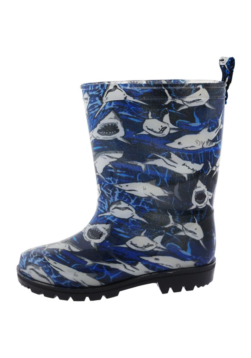 Youth Boys Underwater Sharks Rainboots