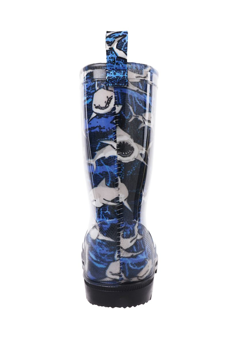 Youth Boys Underwater Sharks Rainboots