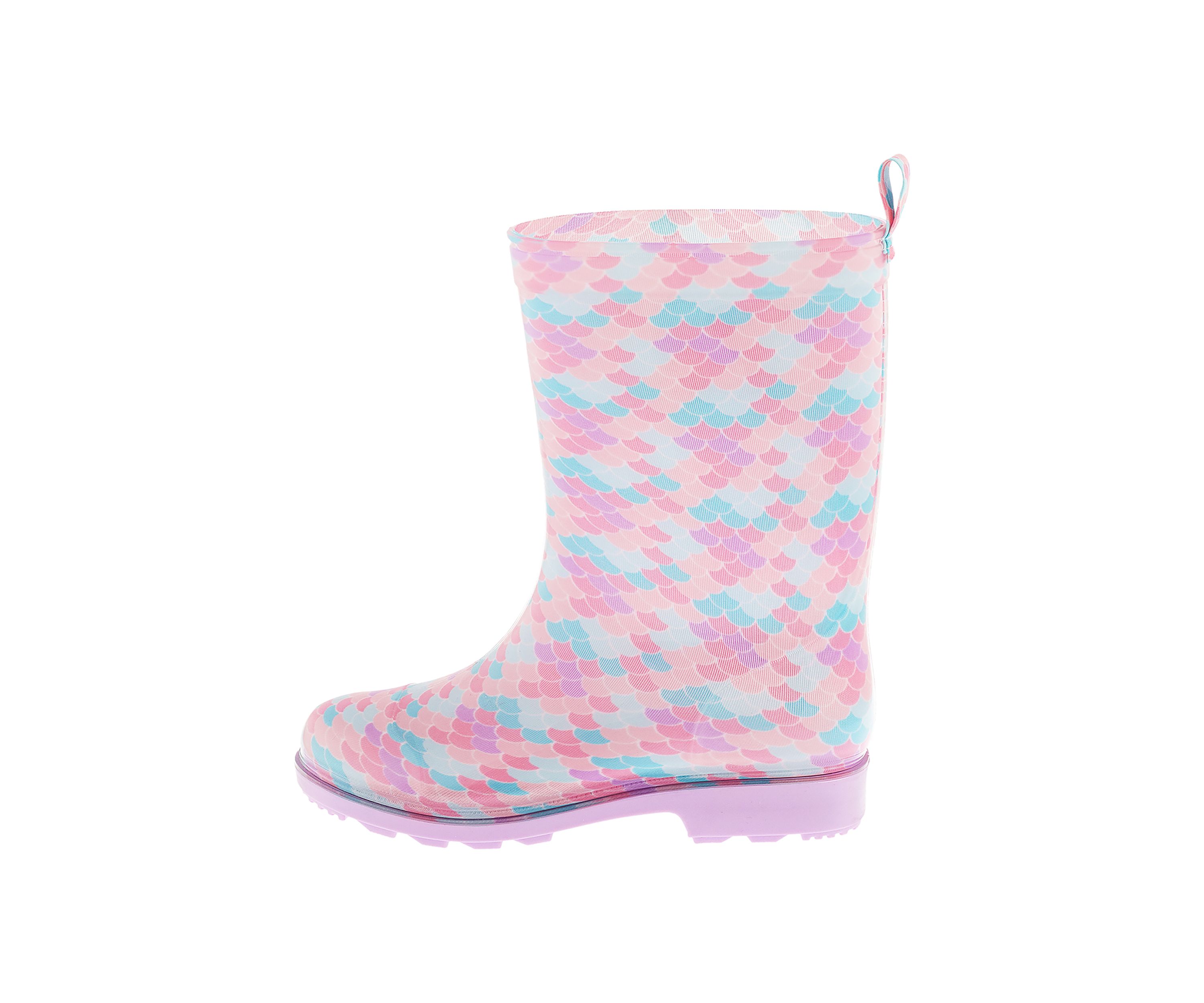 Youth Girls Shiny Mermaid Rainboots