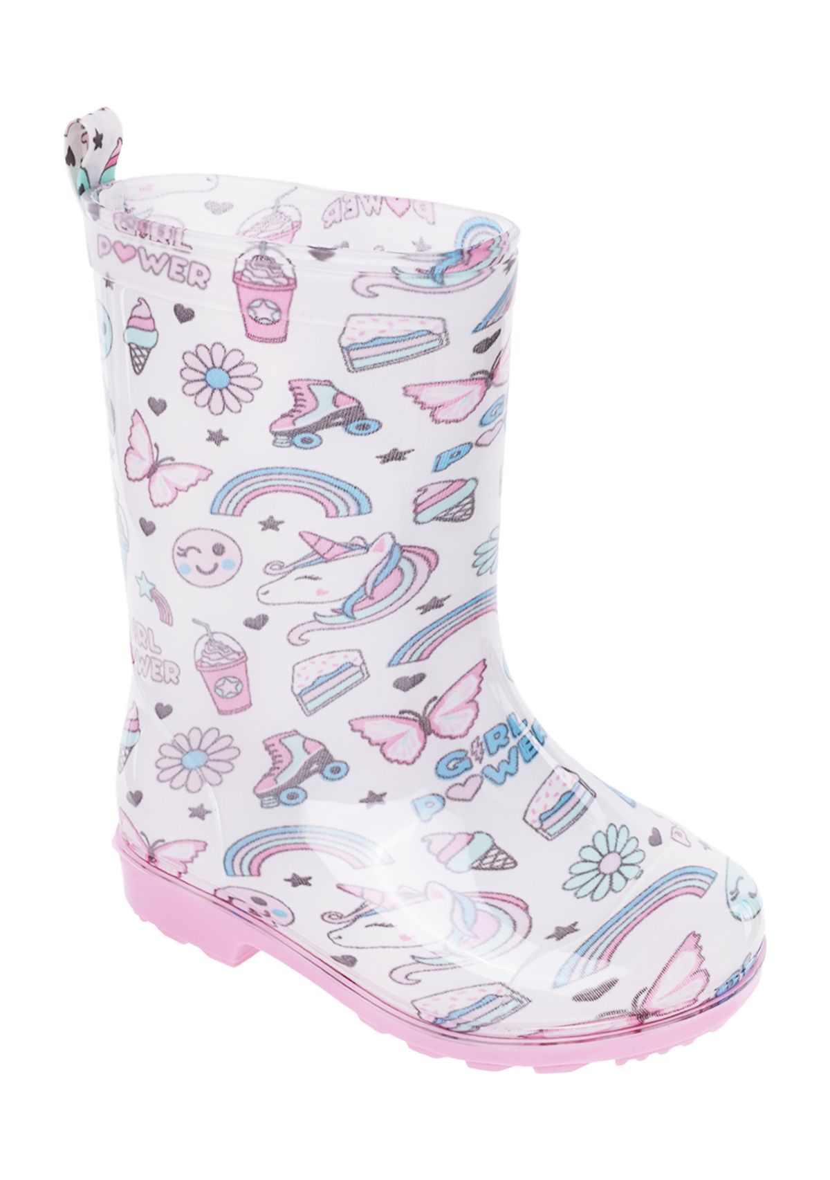 Youth Girls Jelly Printed Rainboots