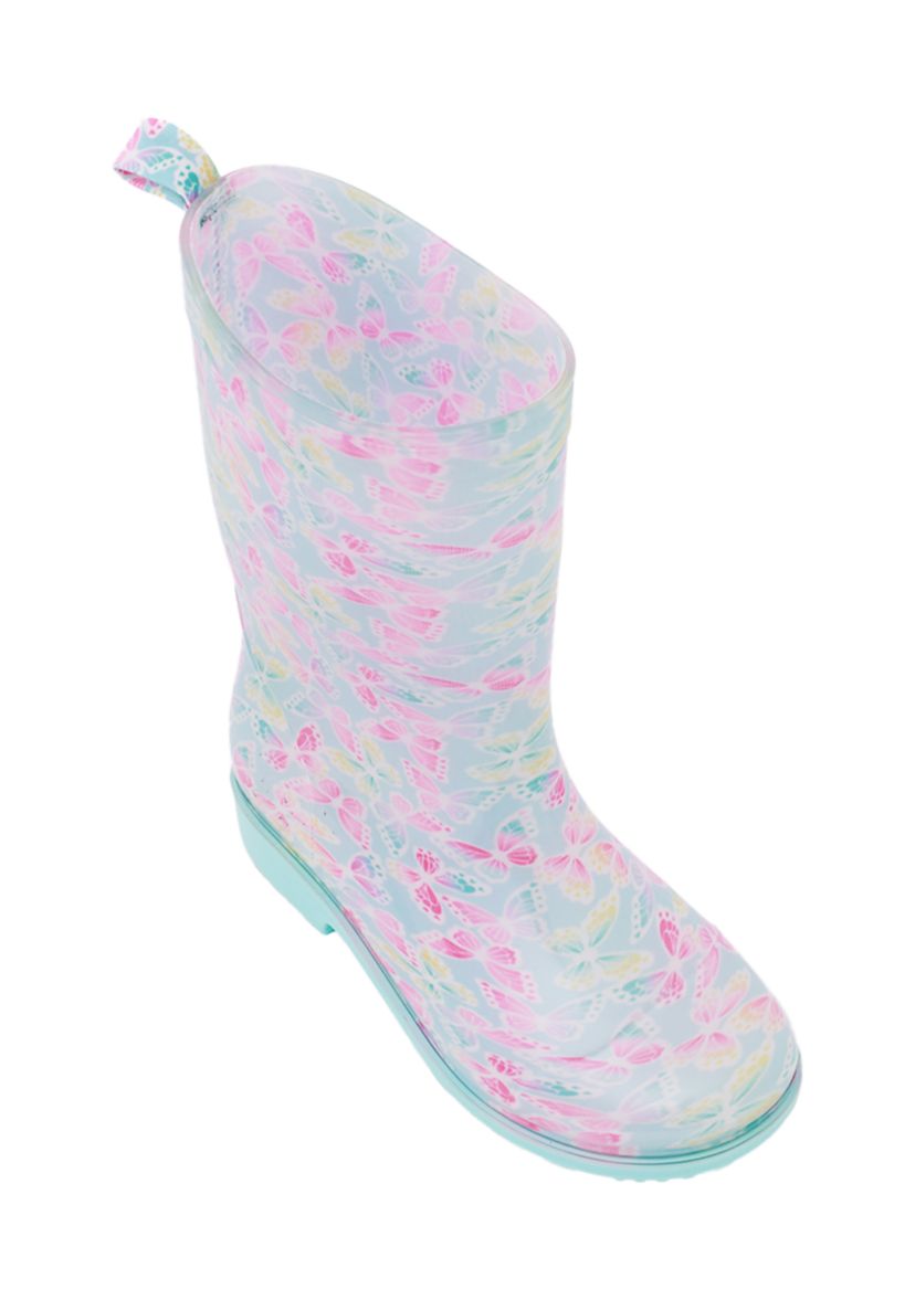 Big Kid Girls Ombré Butterfly Rainboots