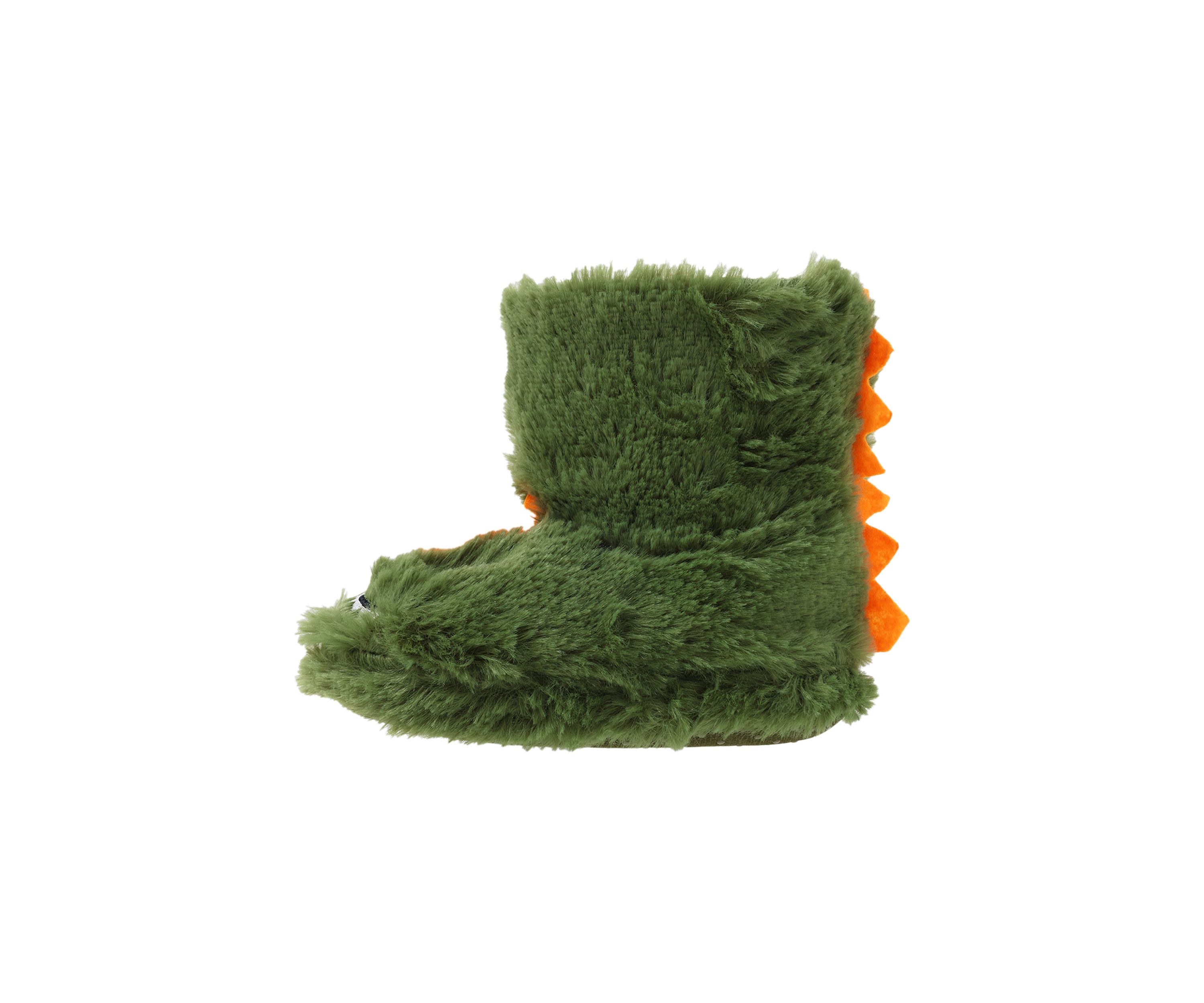 Toddler Boys Happy Dino Fur Slippers