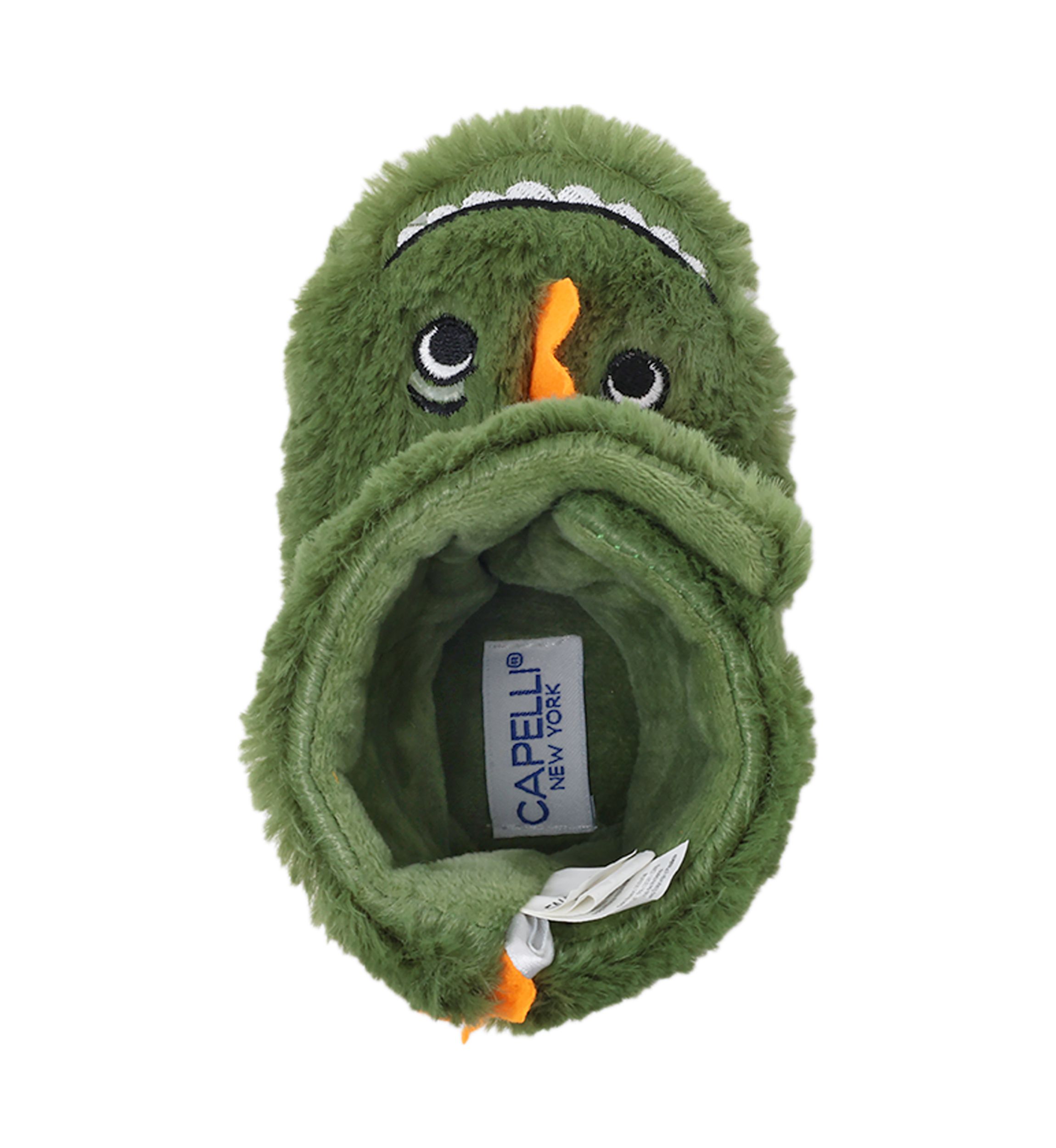 Toddler Boys Happy Dino Fur Slippers