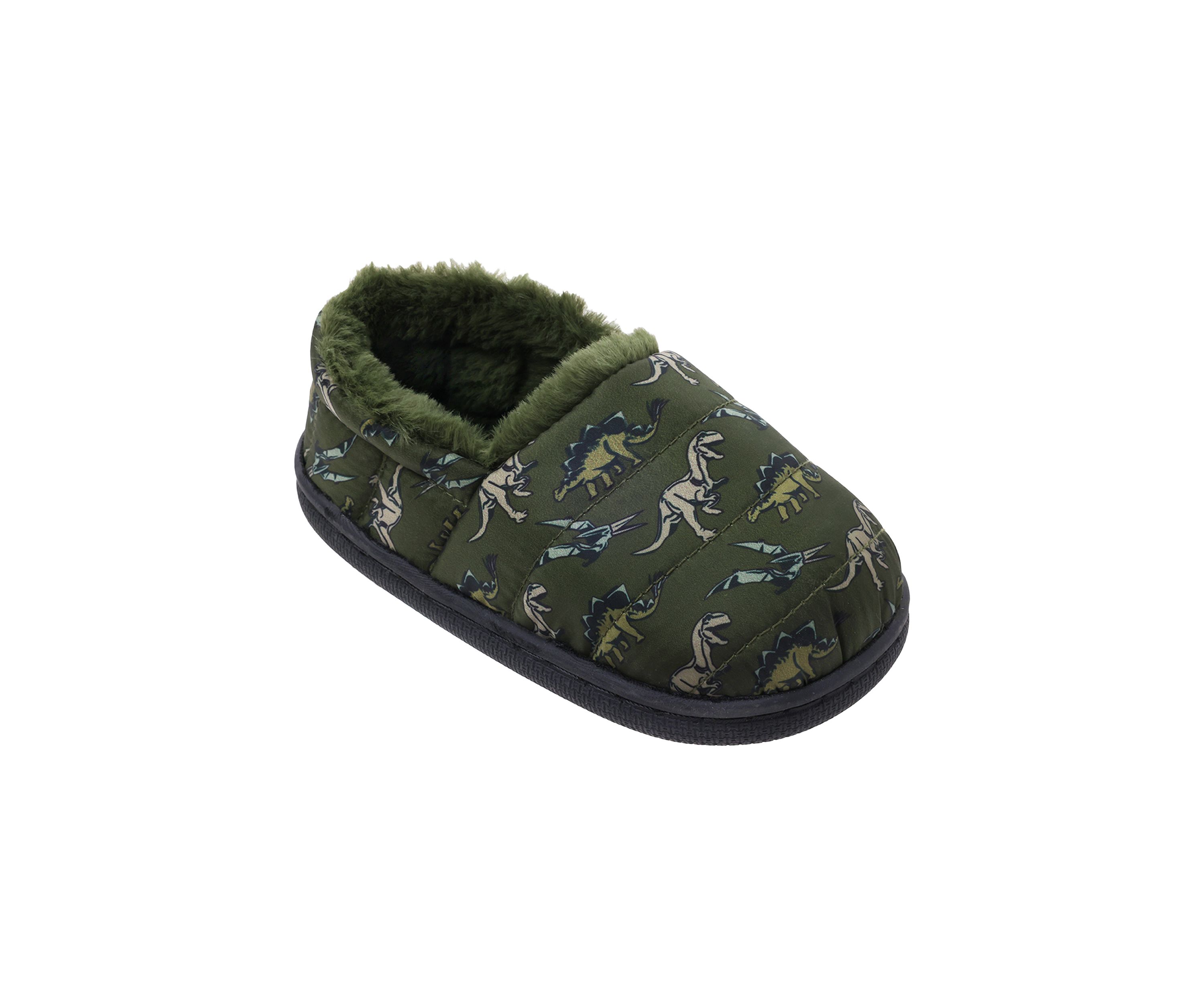 Toddler Boys Dino Print Slippers
